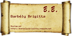 Barbély Brigitta névjegykártya